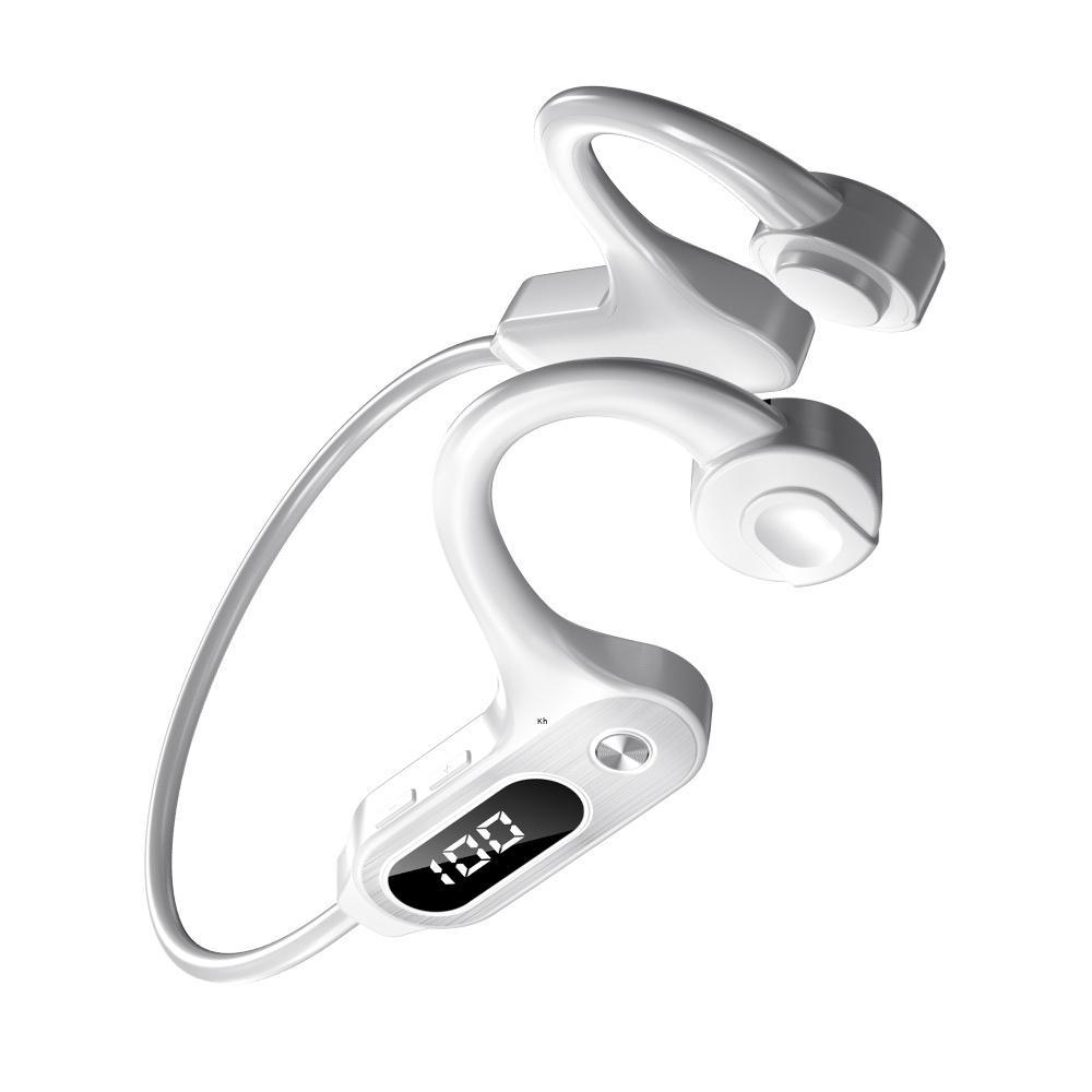 Tai nghe bluetooth mới giá thấp nhất âm thanh nổi dẫn truyền xương 5.3 với màn hình kỹ thuật số không phải tai nghe thể thao trong tai thẻ cắm không dây chống thấm nước