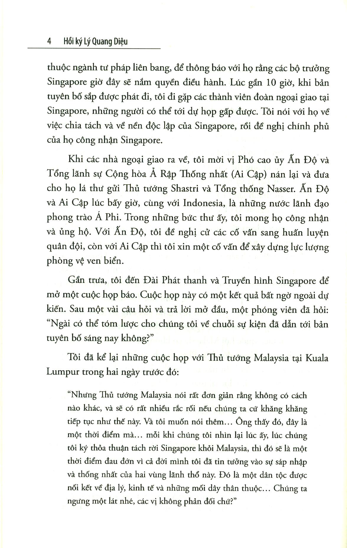 Hồi Ký Lý Quang Diệu - Tập 1: Câu Chuyện Singapore