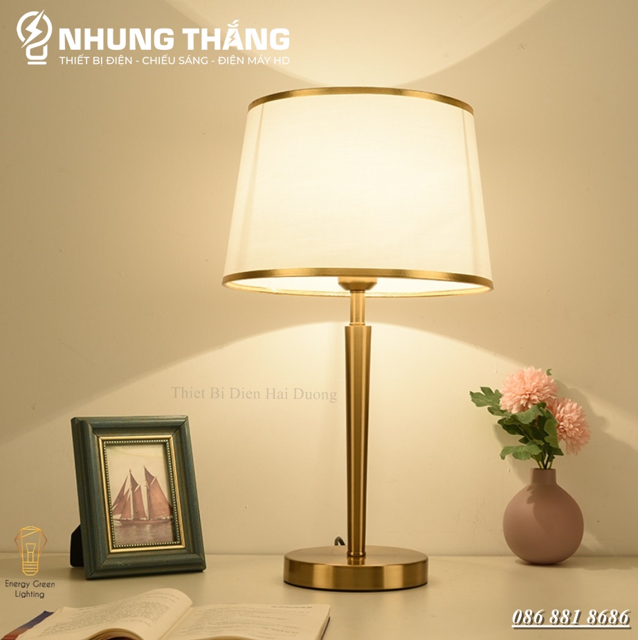 Đèn Ngủ Để Bàn S3074 Decor Vintage - Khung Kim Loại - Kiểu Dáng Sang Trọng - Kèm Bóng Led - Có Video