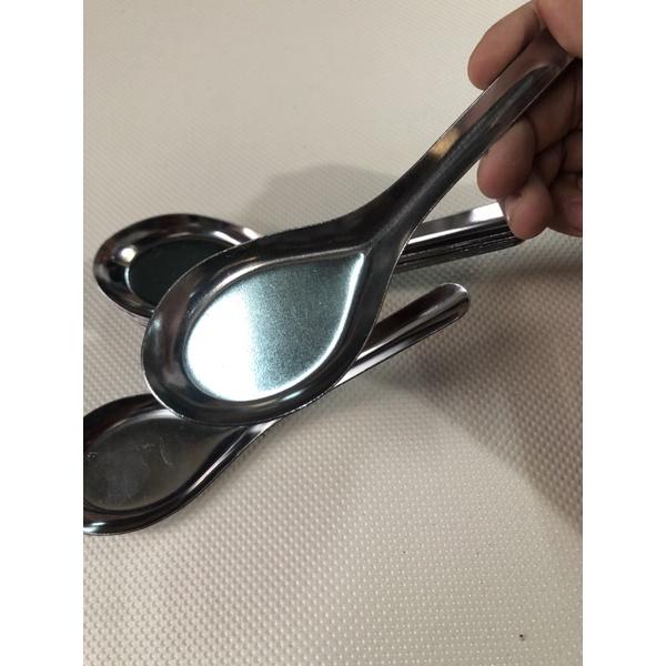 Muỗng cơm inox loại ngắn dùng làm muỗng ăn phở ăn hủ tiếu