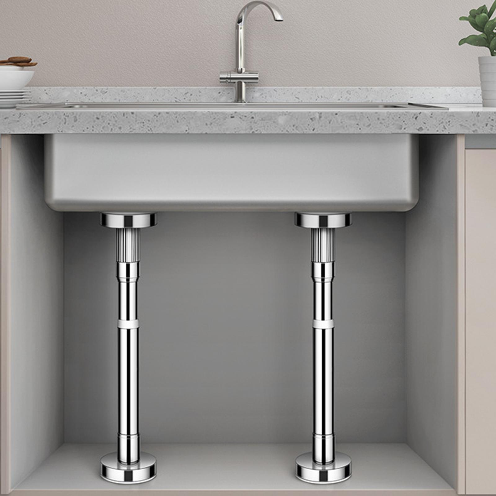 Under The Sink Bracket Stainless Steel Adjustable for Kitchen and Bathroom