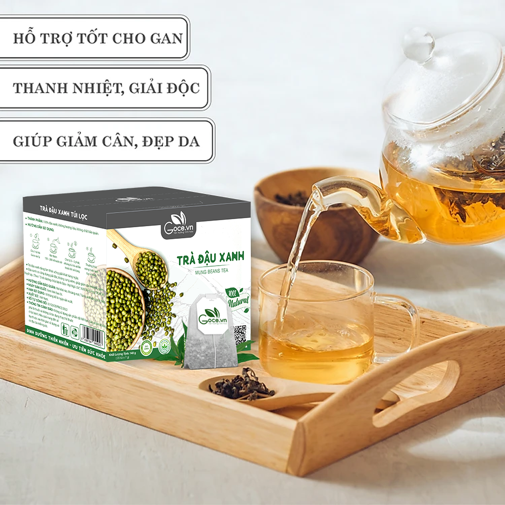 Trà đậu xanh túi lọc Goce