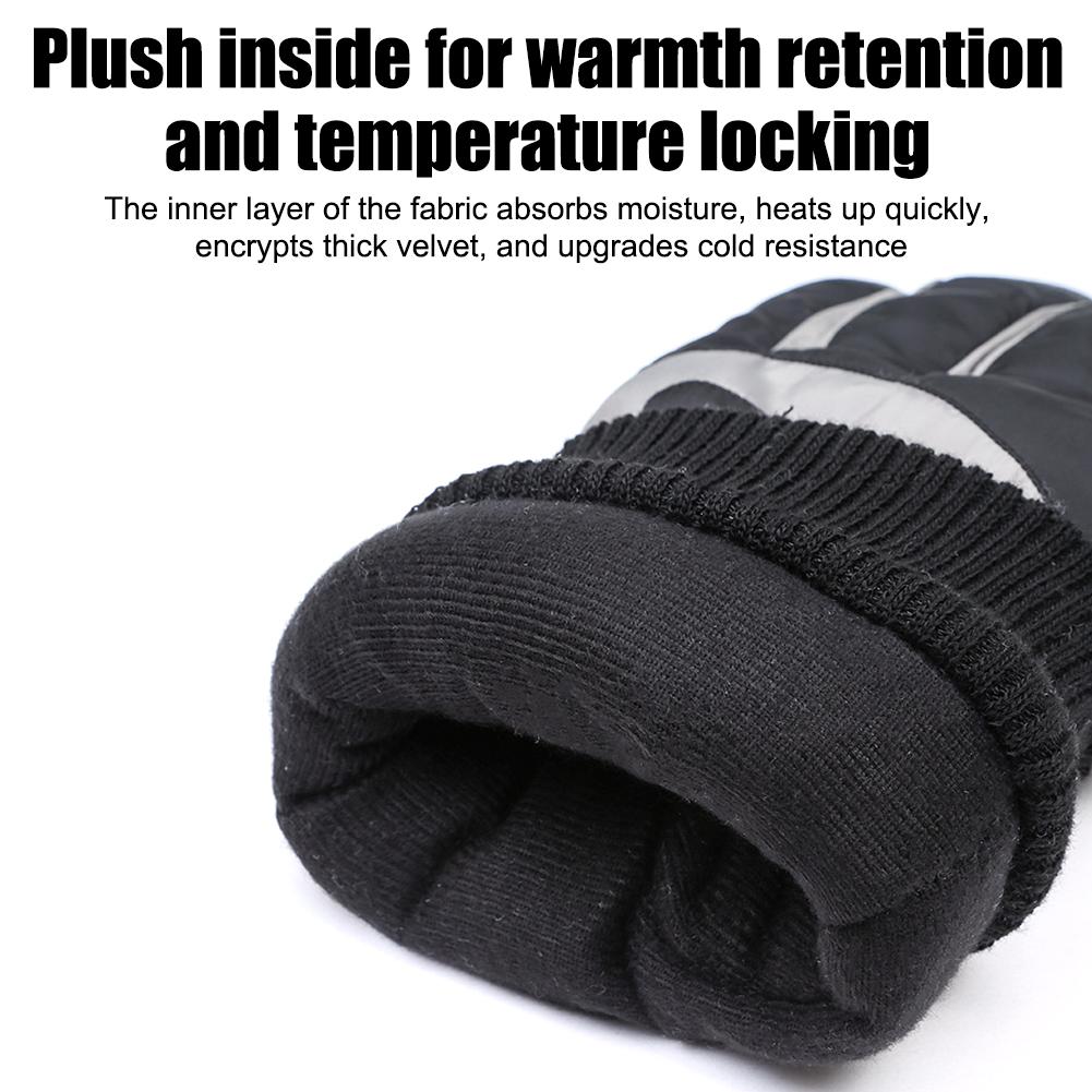 Găng Tay Đi Xe Máy Chống Nước Màn Hình Cảm Ứng Lông Cừu Unisex Găng Tay Đi Tuyết Chống Trượt Găng Tay Chống Gió Full Ngón Dành Cho Nữ Color: grey pink women