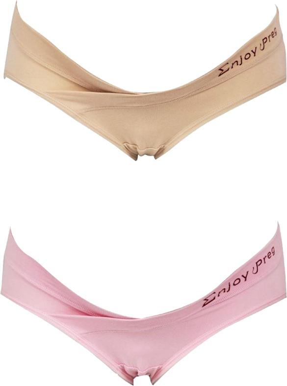 Bộ 2 Quần Lót Cho Bà Bầu Enjoy Preg QB03 QB02 Da - Hồng Size XXL