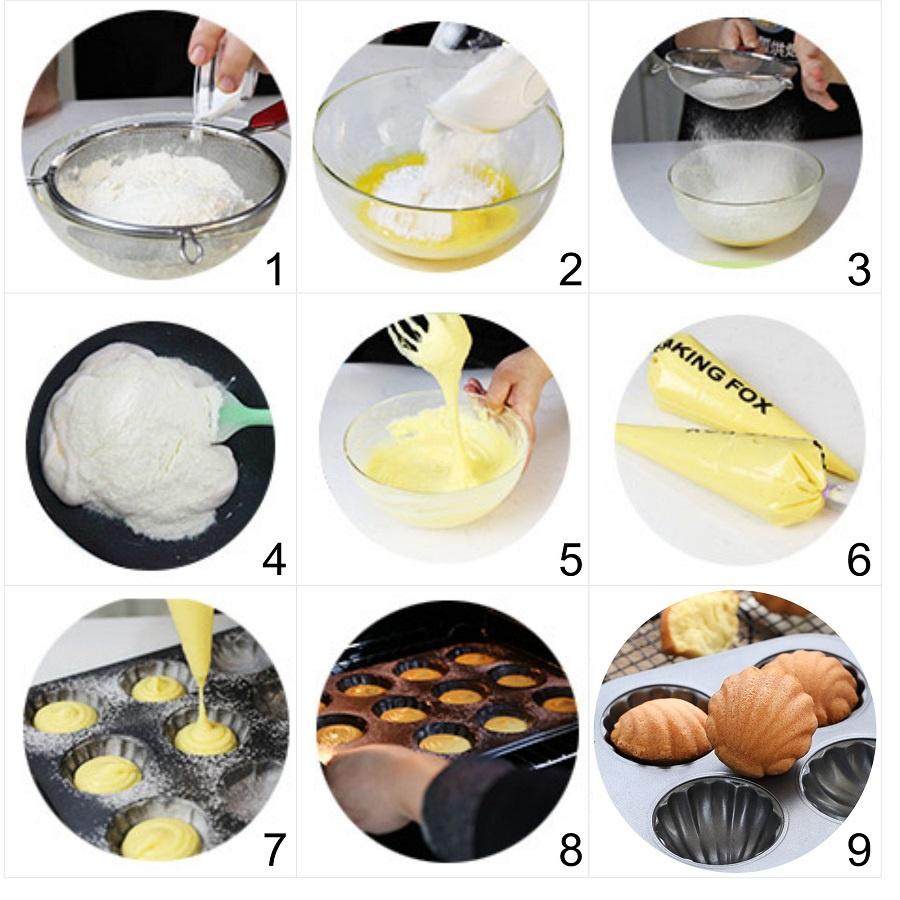 Khay khuôn nướng Dụng Cụ Làm Bánh chống dính 6 bánh hình vỏ sò cao cấp - TRAY6SO70