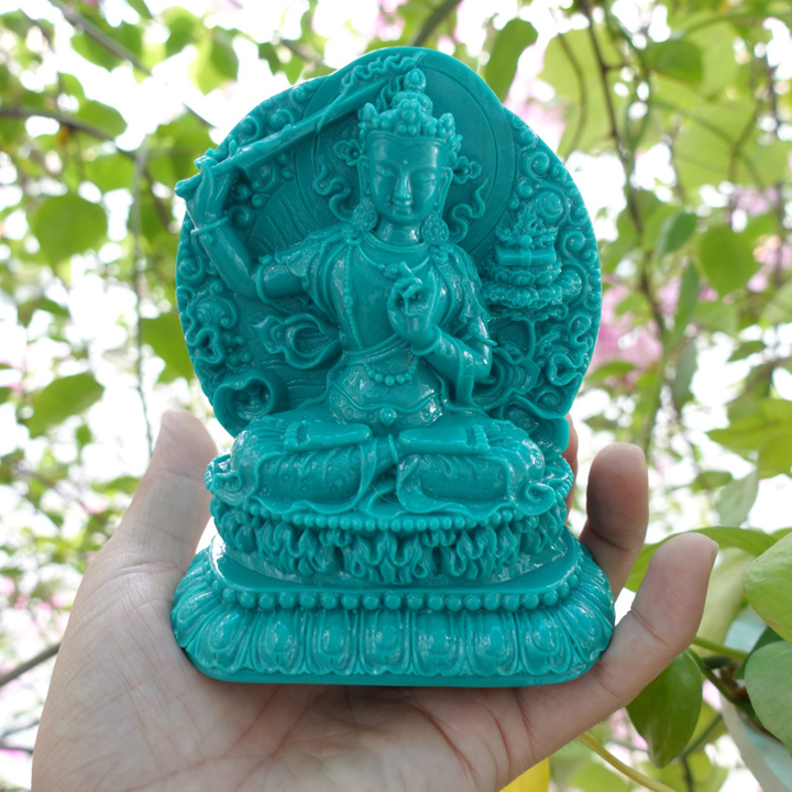 Tượng Phật Văn Thù Bồ Tát cao 12cm - T0224