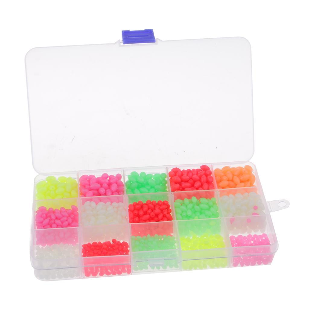 Fishing Beads Assorted,Fishing Tackle Plastic Mix Color Luminous Glow Fishing Beads Kit