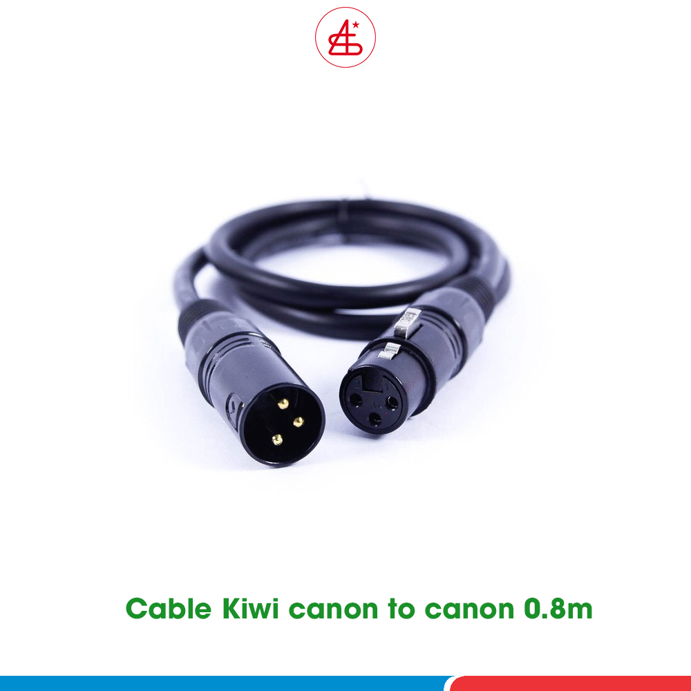 Dây canon 2 đầu âm dương Kiwi lõi đồng 0.8m, hàng chính hãng