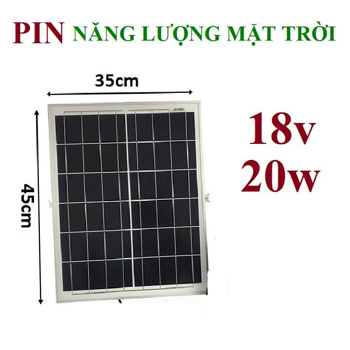 Tấm 35 x 45cm pin năng lượng mặt trời 20w sạc bình ắc quy