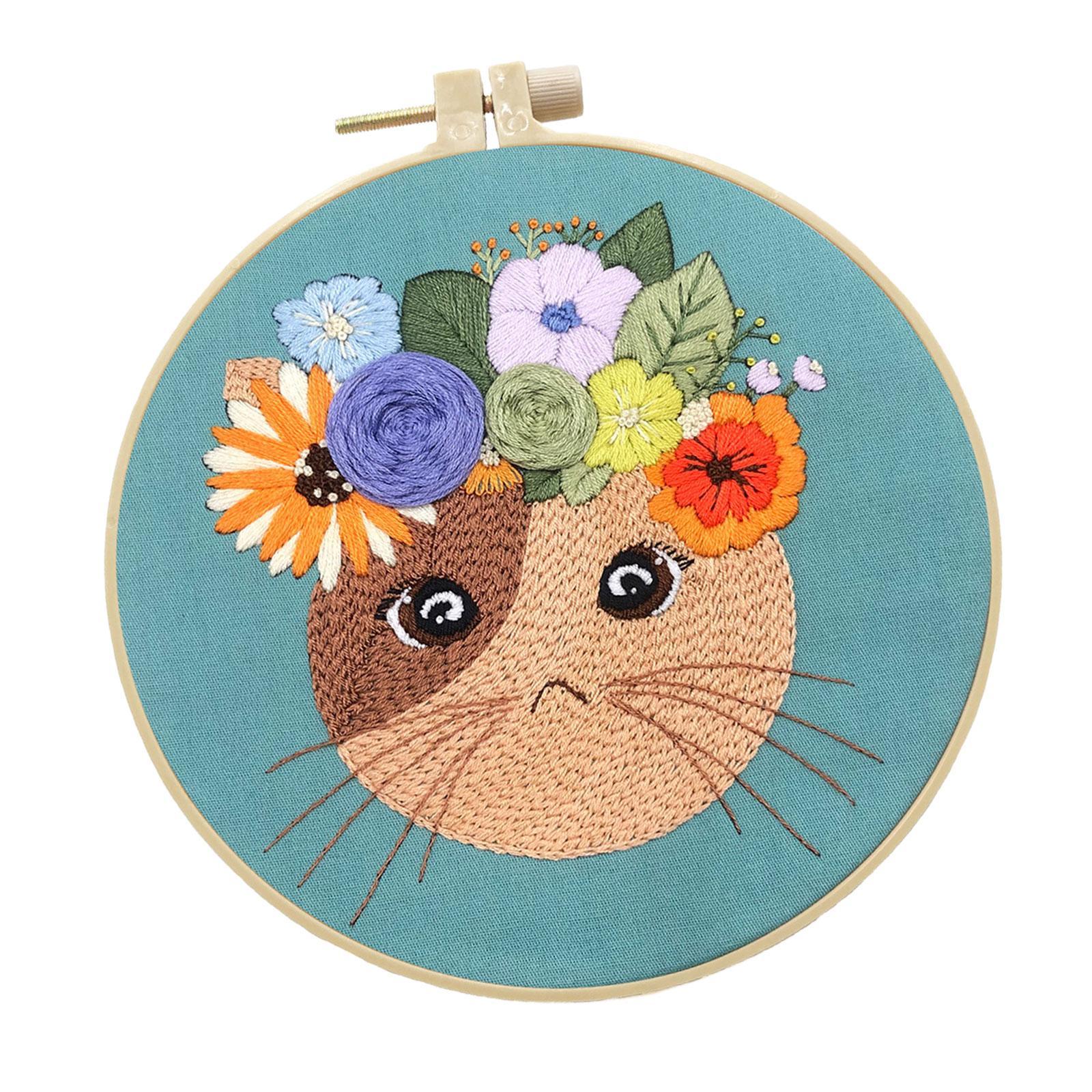 Embroidery Starter DIY with Embroidery Hoop Cross Stitch Home Decor Gift