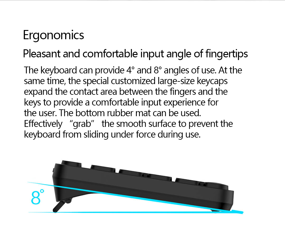 Bộ bàn phím & chuột không dây Xiaomi Ecological Chain MIIIW 104 Phím 2.4GHz Bàn phím USB Chuột thiết kế chống trượt cho văn phòng