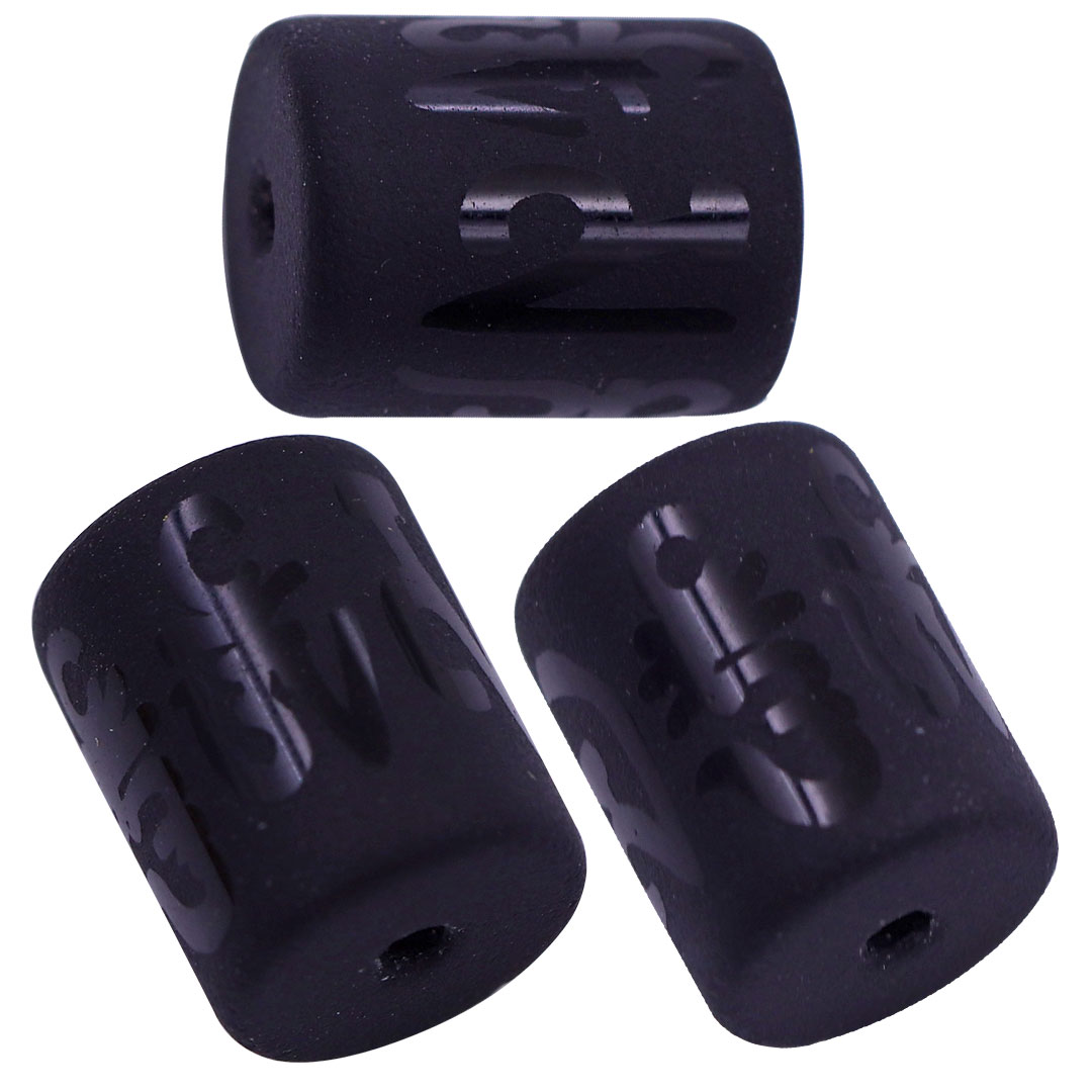 Vòng chuỗi đeo tay gỗ mun charm lục tự Đại minh chân ngôn,10 ly, Om Mani Padme Hūm, Chân ngôn Lục tự