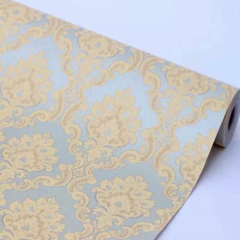 1 mét dài Decal Giấy Dán Tường Trang Trí Nhà Cửa CHÂU ÂU XÁM BÔNG VÀNG Khổ 45cm