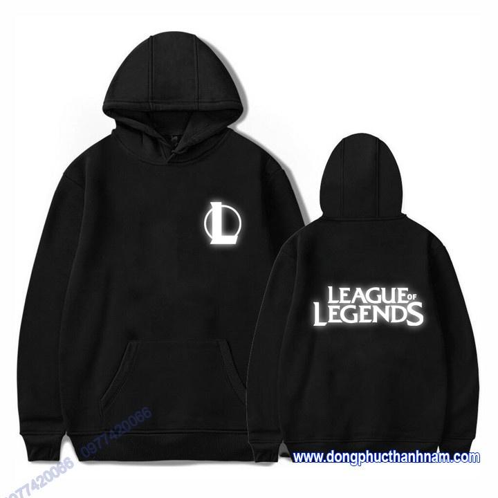 áo hoodie Liên Minh phản quang, áo liên minh huyền thoại phản quang, áo league of legends