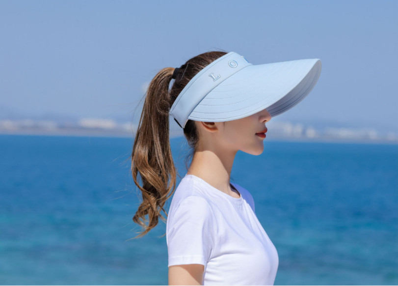 Mũ chống nắng nửa đầu rộng vành cao cấp mới, nón nửa đầu rộng vành