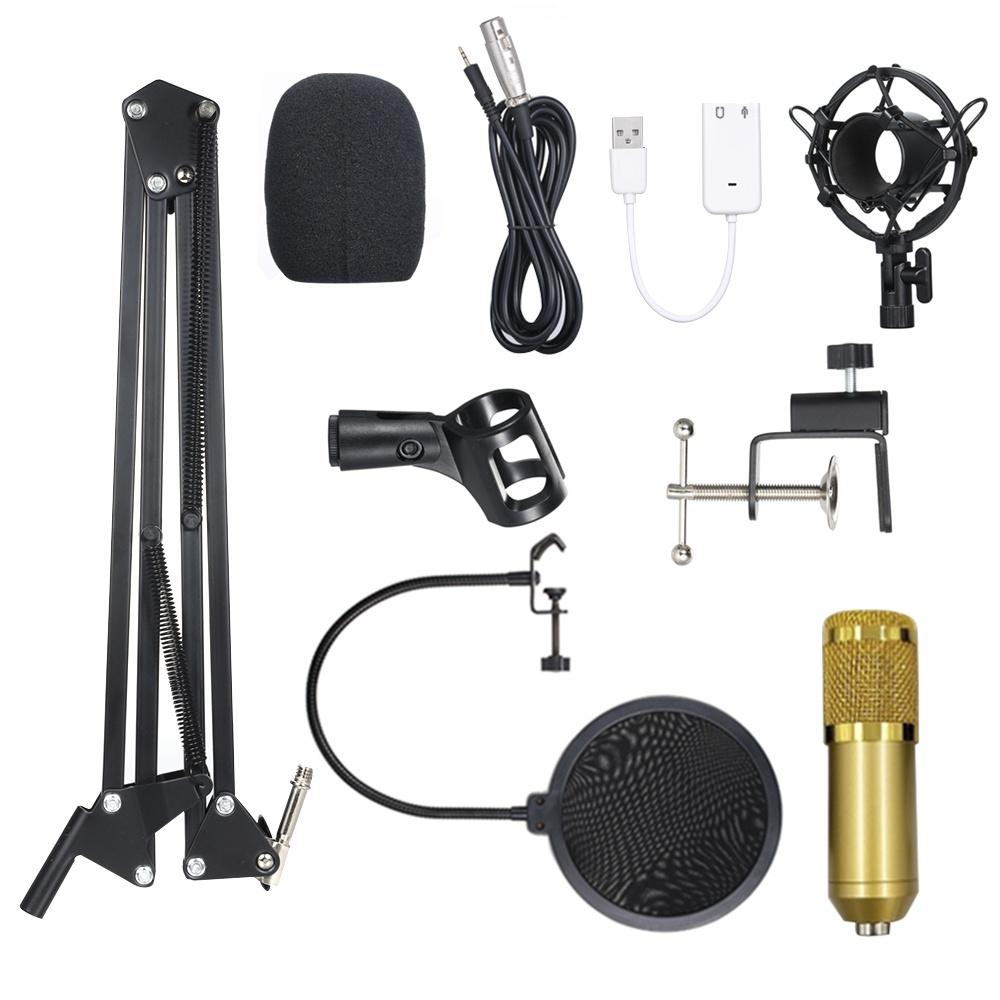 Bộ Micro Thu Âm Bm800 Chuyên Nghiệp Có Thể Điều Chỉnh Kèm Phụ Kiện