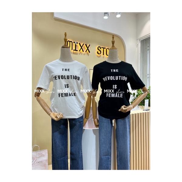 Áo Thun Nữ topten sologan xuất hàn chất cotton phom suông trẻ trung
