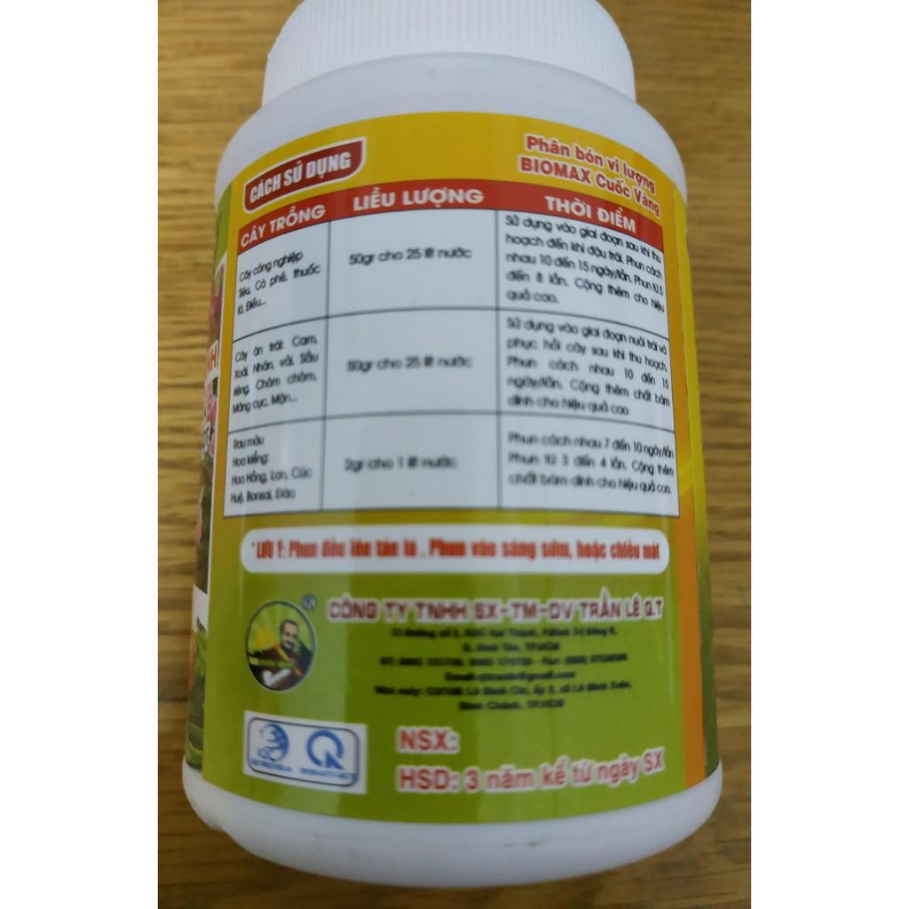 Phân bón lá Siêu Magie biến vàng thành xanh - chai 100 gram của BIOMAX