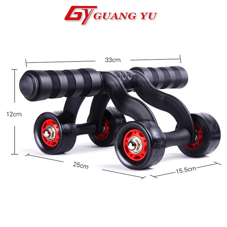 Con lăn tập cơ bụng 4 bánh Guang Yu cải tiến mới, dụng cụ tập cơ bụng tại nhà