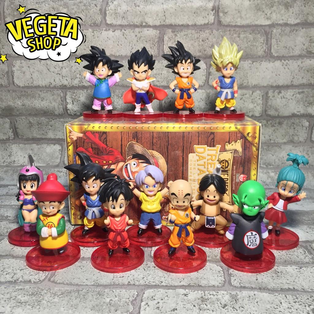 Mô hình Dragon Ball - WCF 13 nhân vật hồi nhỏ - Goku Gohan Goten Vegeta Trunks Bulma Piccolo Krillin Pan Upa - Cao 8cm