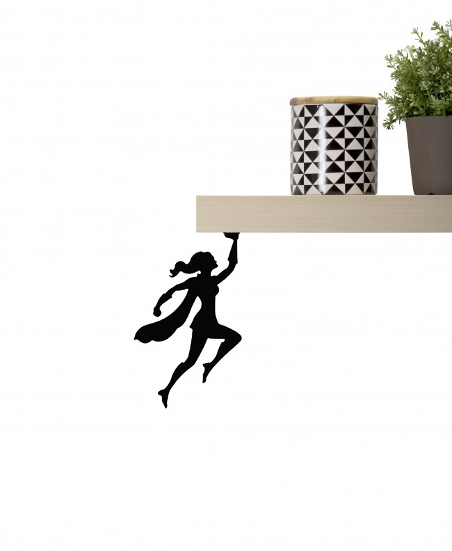 Sticker Kim Loại Nam Châm Trăng Trí 3D Hình Wonman Hero