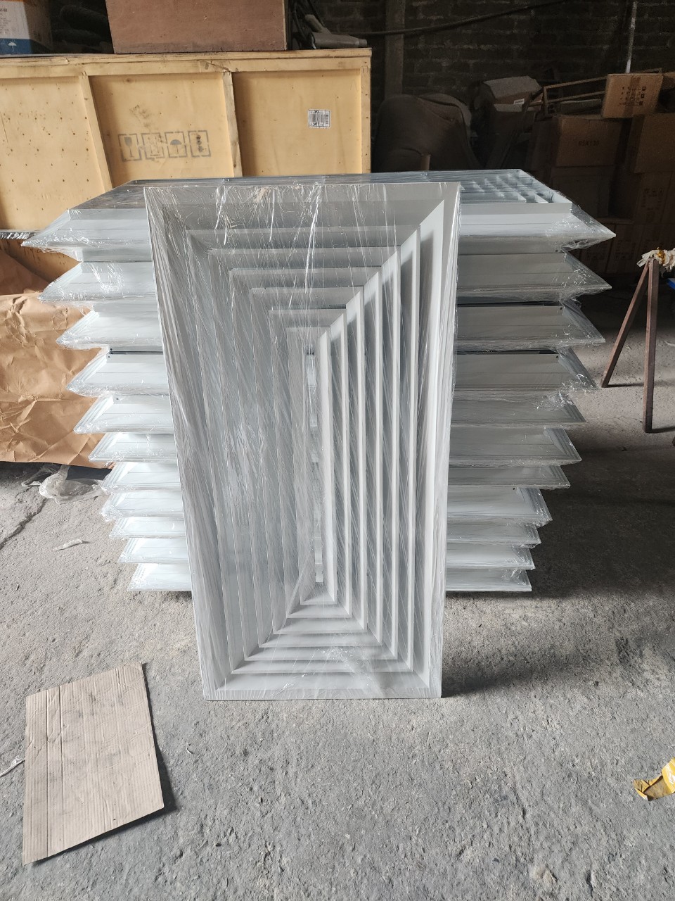 Cửa gió khuếch tán 400x400mm, miệng gió điều hòa, nan gió, chắn gió điều hòa