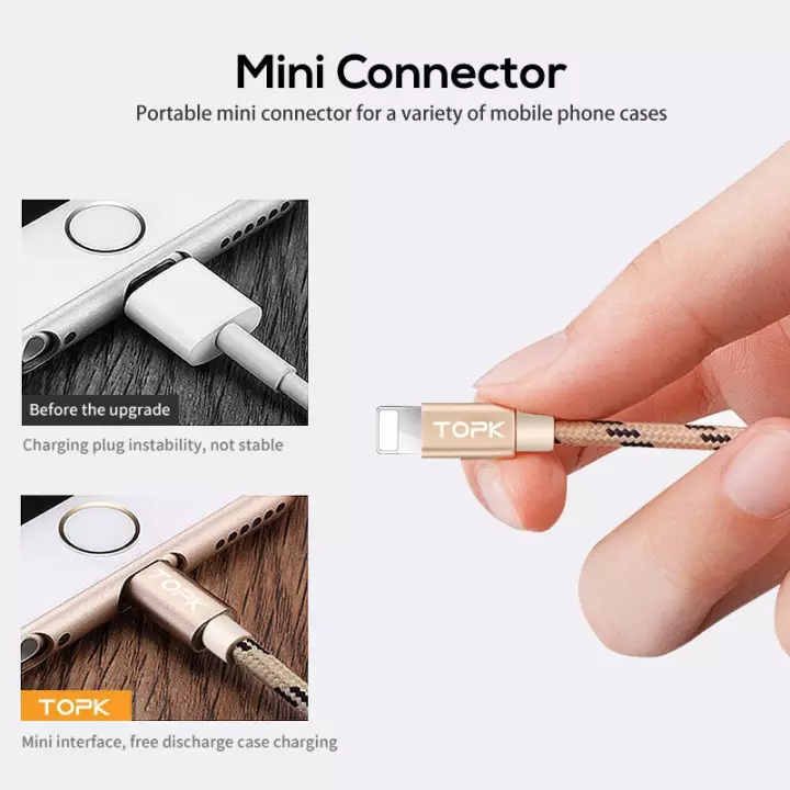 [HÀNG CHÍNH HÃNG] Cáp sạc nhanh TOPK AN09 USB-MICRO 2.4A- Đồng Bộ Dữ Liệu Cho Samsung Huawei Xiaomi LG Android Micro USB - Phân phối bởi TOPK VIỆT NAM