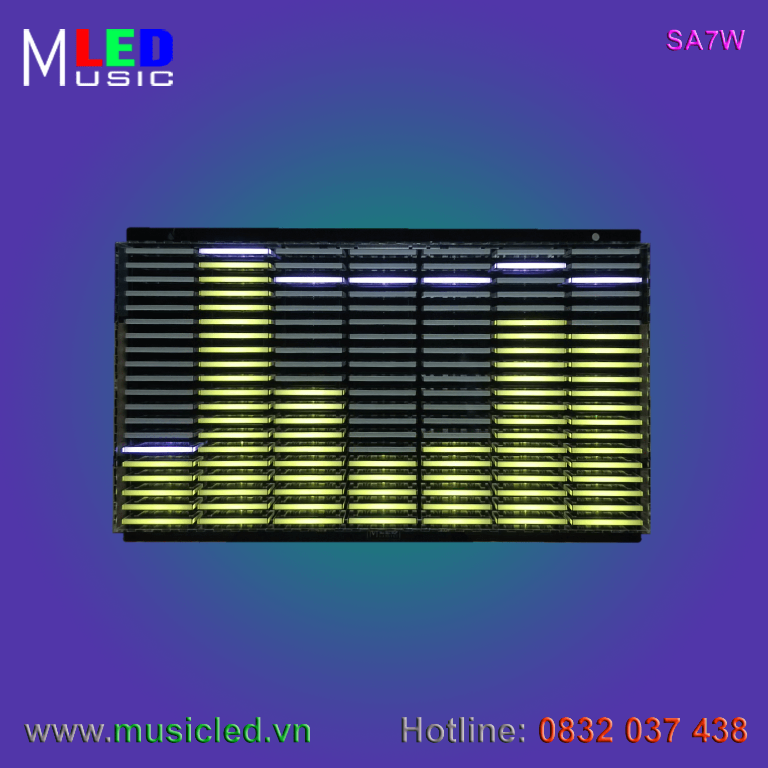 Dàn đèn Music LED nháy theo tần số nhạc 7 cột treo tường