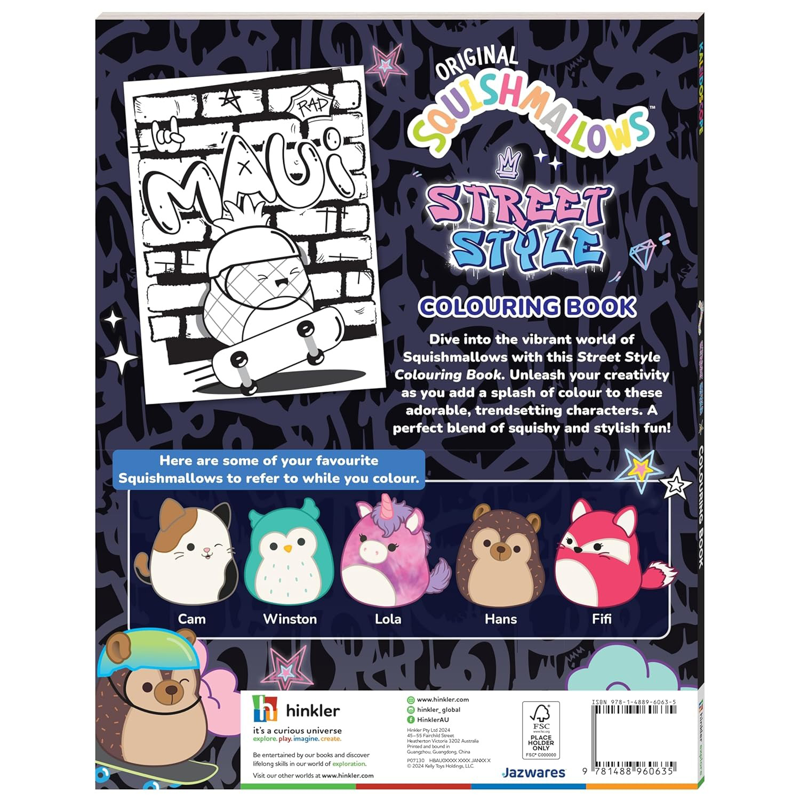 Sách Squishmallow Street Style Colouring Book