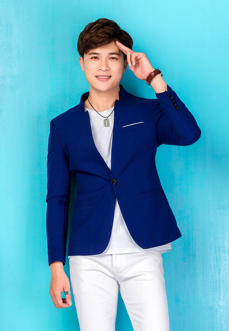 Aó vest Cách tân giả vest Titishop AGV17 Xanh dương
