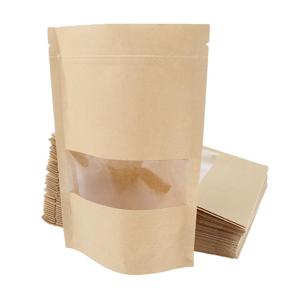 2x Kraft Food Paper Bag Art Lab Tool Material Work