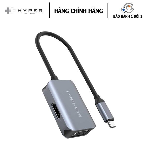 CỔNG CHUYỂN ĐỔI HYPERDRIVE HDMI/VGA 4K 2 IN 1 HD-C2HV Cổng HDMI hỗ trợ độ phân giải 4K/30Hz - hàng chính hãng