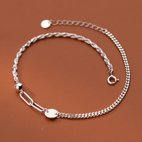 LẮC CHÂN BẠC NỮ ĐẸP LCBN295 bạc cao cấp dây dày - Lắc chân bạc 2TSILVER