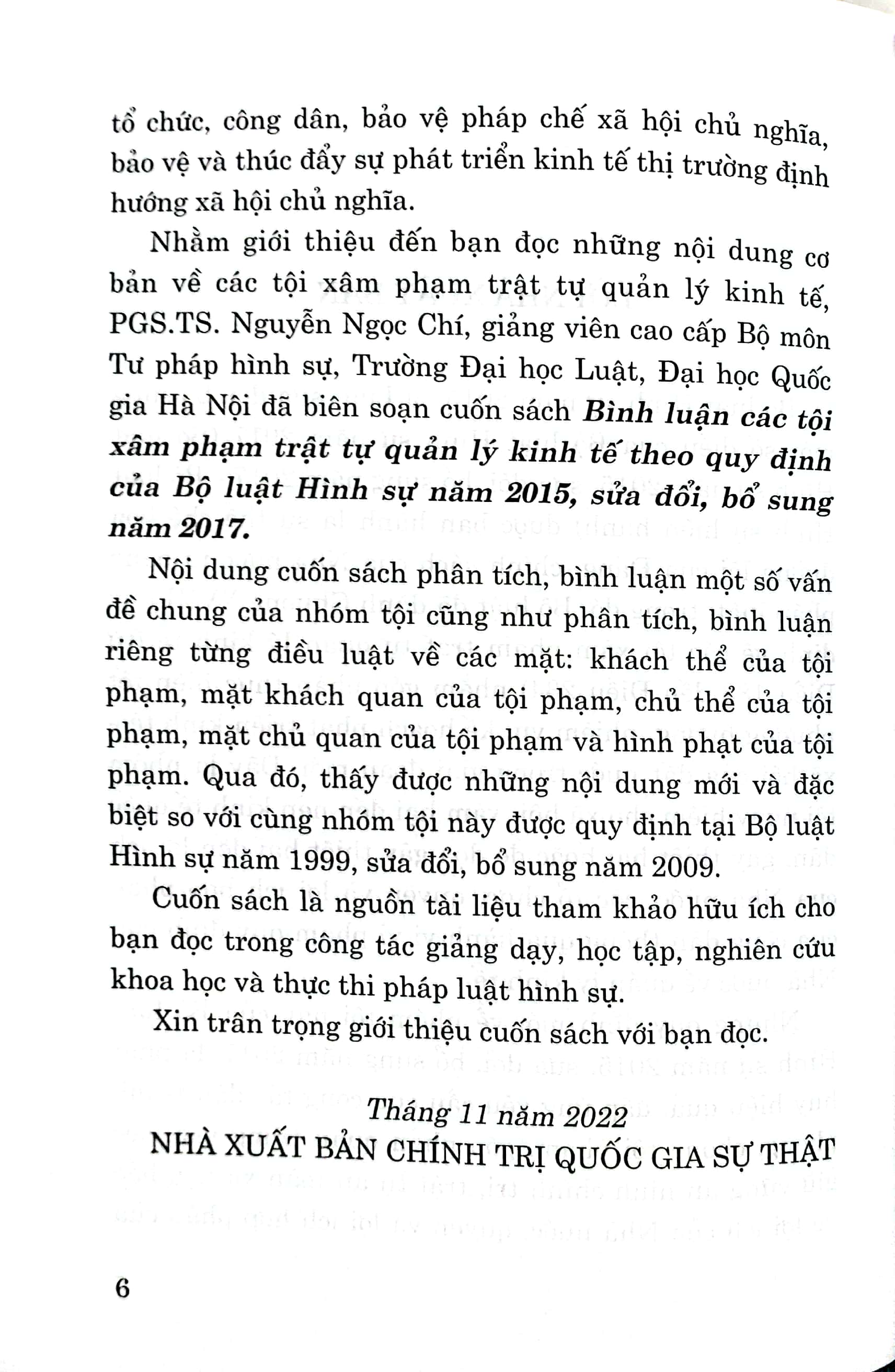 Bình luận các tội x.â.m p.h.ạ.m trật tự quản lý kinh tế theo quy định của Bộ Luật Hình sự năm 2015, sửa đổi, bổ sung năm 2017