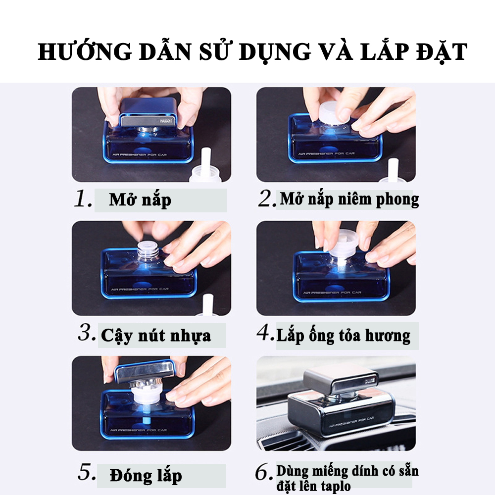 Nước hoa ô tô xe hơi cao cấp đặt taplo khử mùi chống say xe chiết xuất hoàn toàn từ thiên