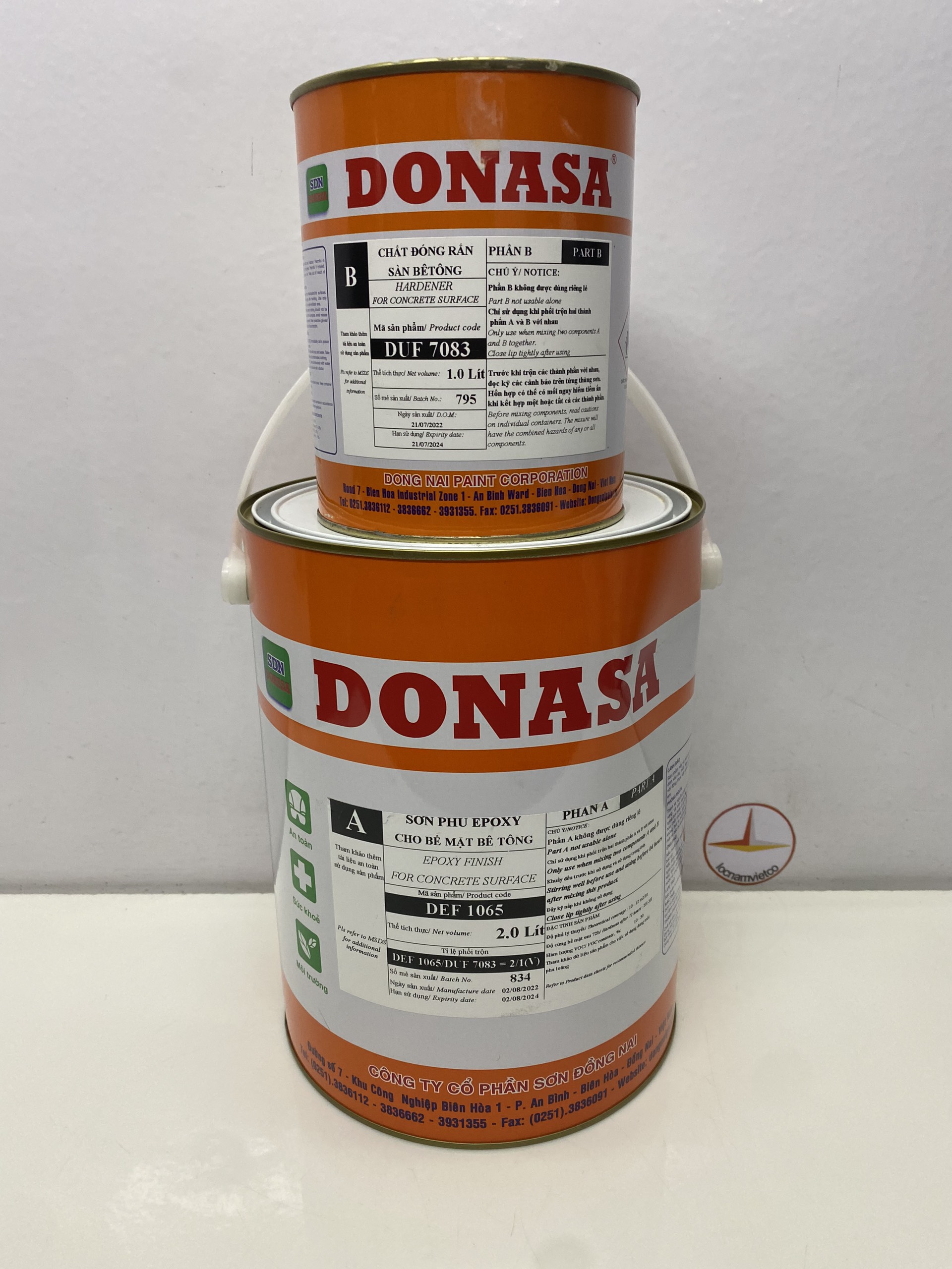 Sơn sàn bê tông Donasa /Floor coating Paint màu đen DEF 1065 3L