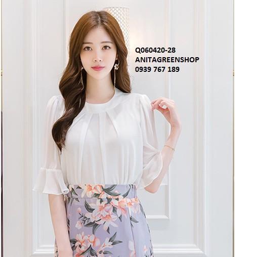 Q060420 ÁO VOAN NỮ PHỐI TAY LOE