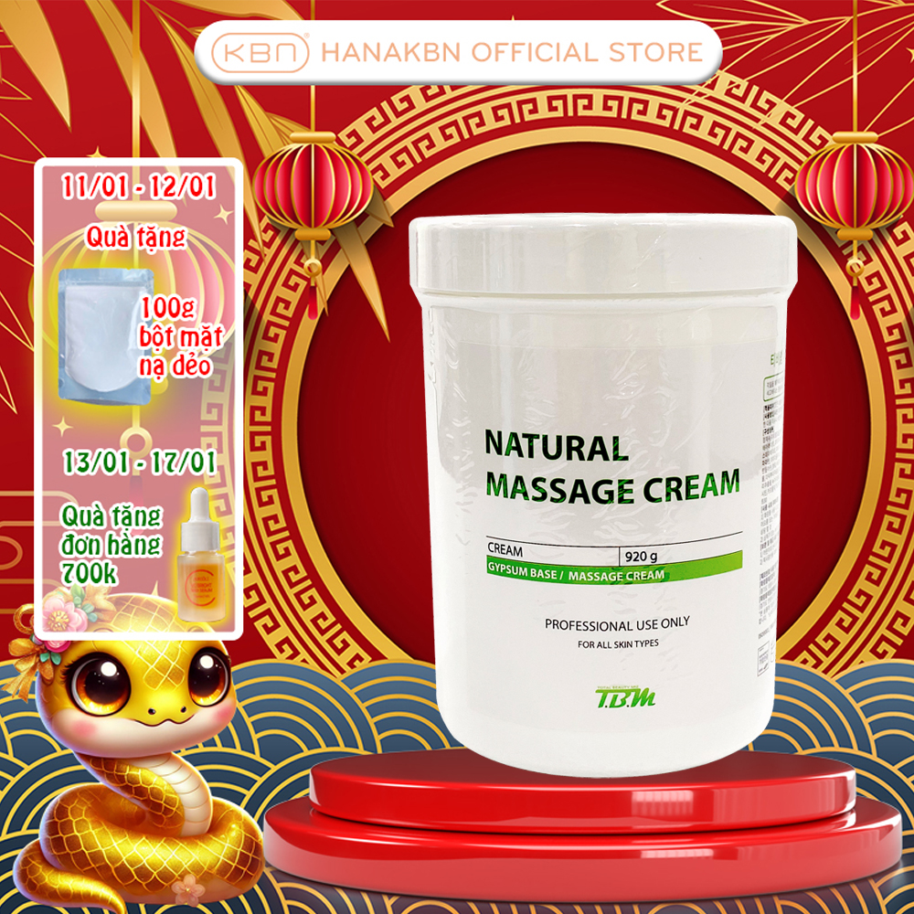 Kem Massage TBM Chuyên Dùng Cho Mặt Và Cơ Thể - Natural Massage Cream (Hàng Chính Hãng)