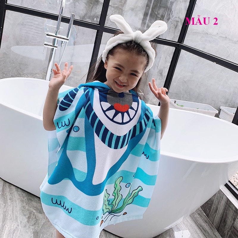 Khăn Choàng Đi Biển Nón Chùm Đầu Trẻ Em