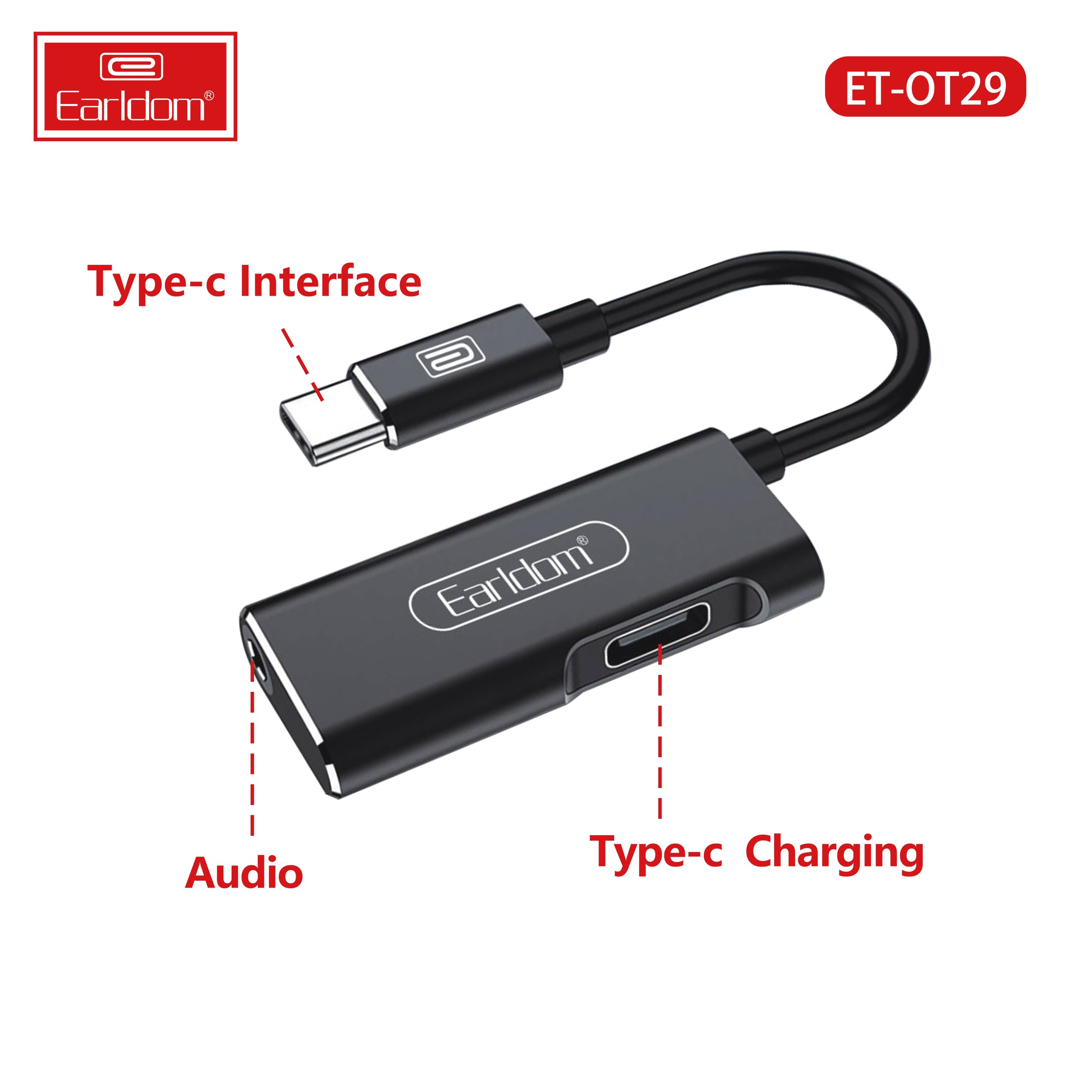 Jack Chuyển Type- C 2in1 Earldom OT29 (Hàng Chính Hãng)