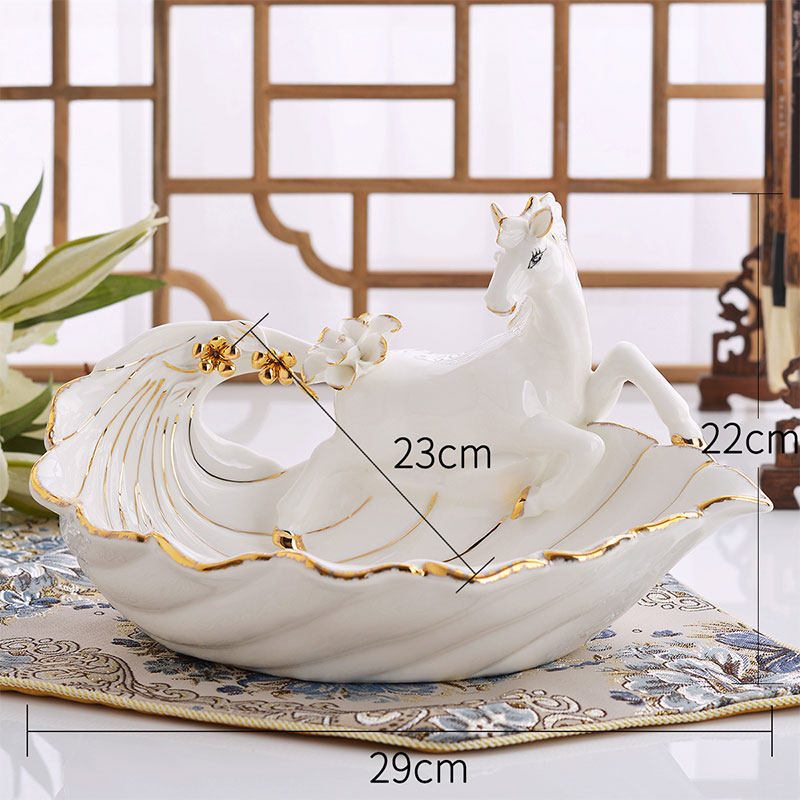 Dĩa đựng trái cây gốm sứ 3d