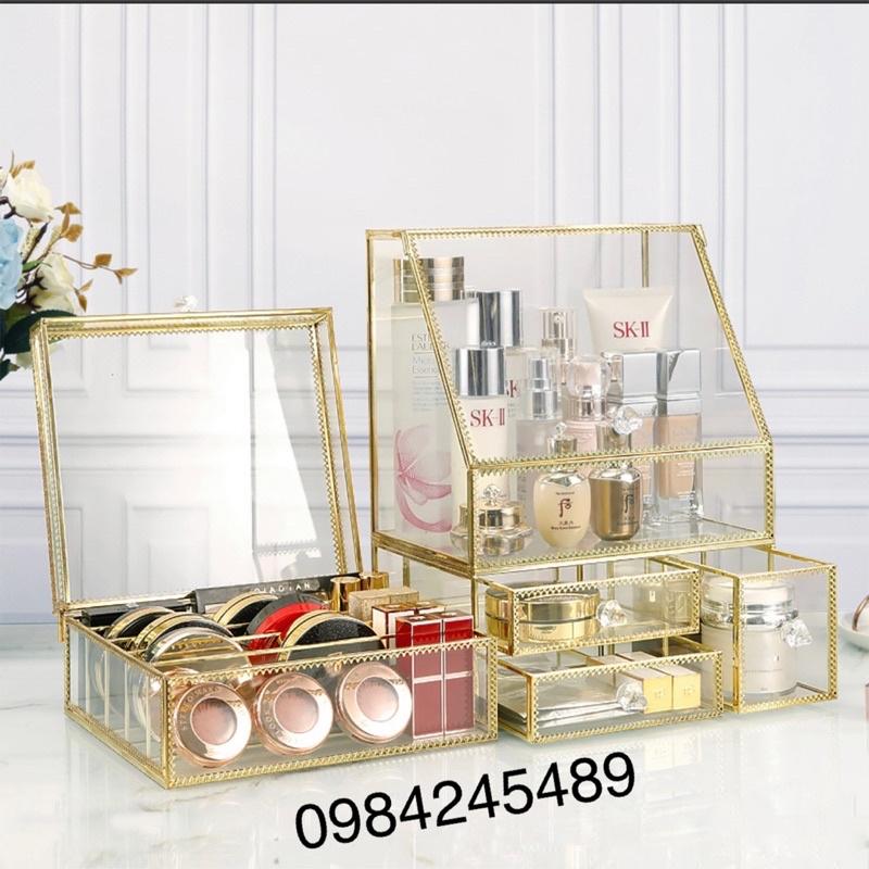 Tủ đựng mỹ phẩm cao cấp viền kim loại