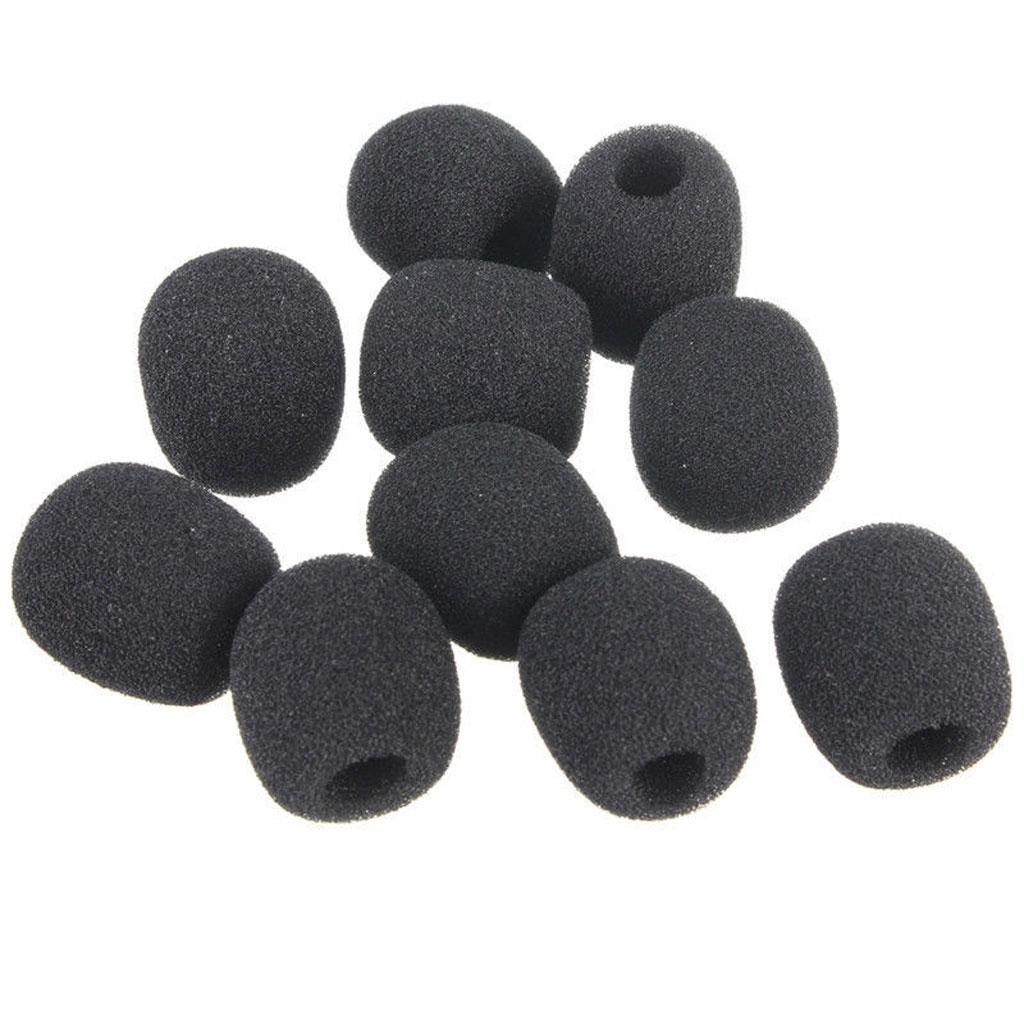 3X 10pcs 8mm Microphone Windscreen Windshield Foam Cover for Mic