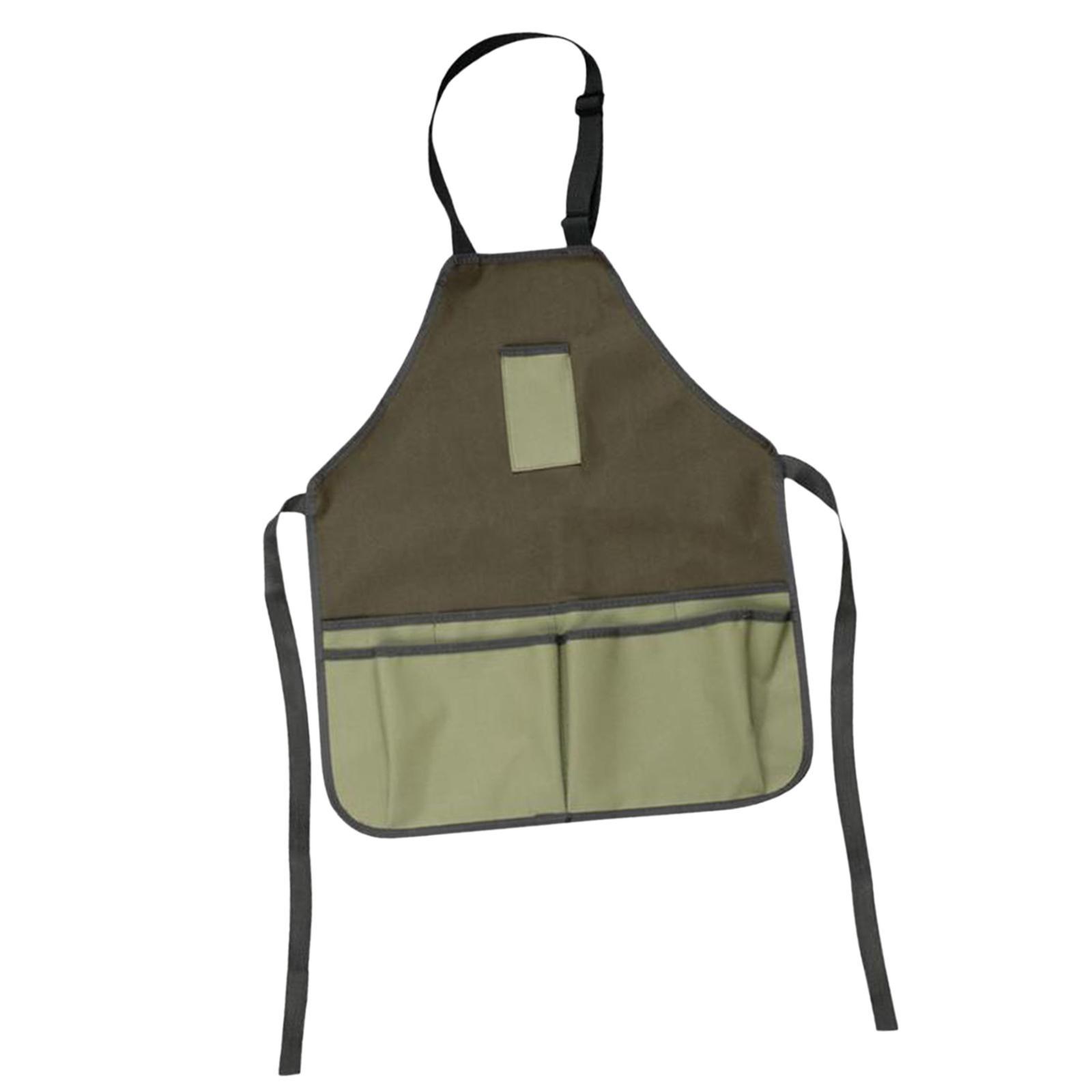 Work Apron Planting Tool Apron Oxford Cloth Workshop Bib Apron for Barber