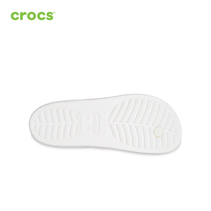 Dép xỏ ngón nữ Crocs FW Classic Flip Platform W White - 207714-100