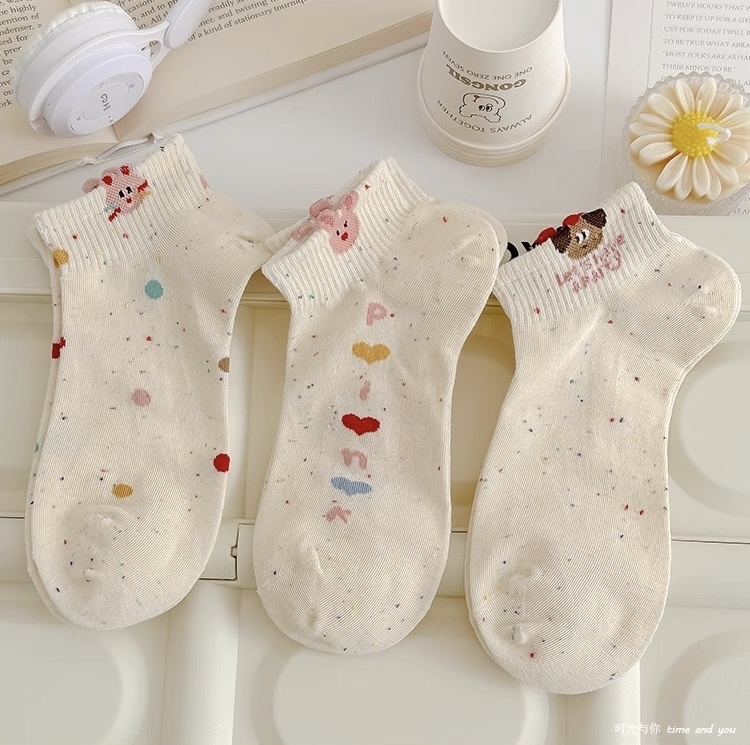 SET 5 ĐÔI TẤT VỚ NƠ NỮ DỄ THƯƠNG MÃ 47 DÀNH CHO NỮ