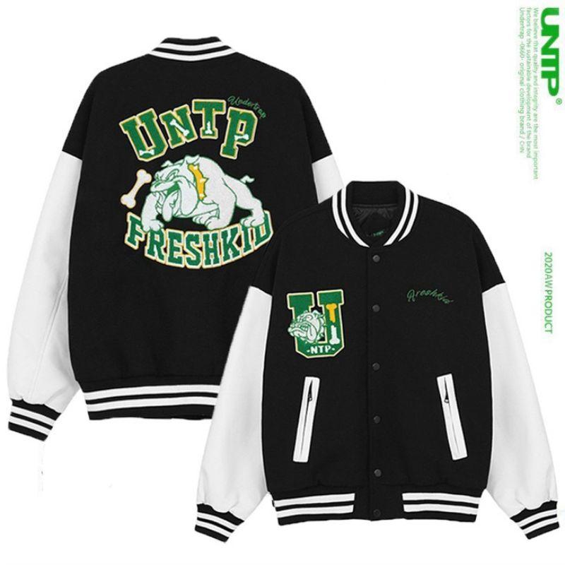 Áo khoác bomber Varrsity chất nỉ PE cao cấp unisex nam nữÁo cardigan kiểu bóng chày phong cách hàn