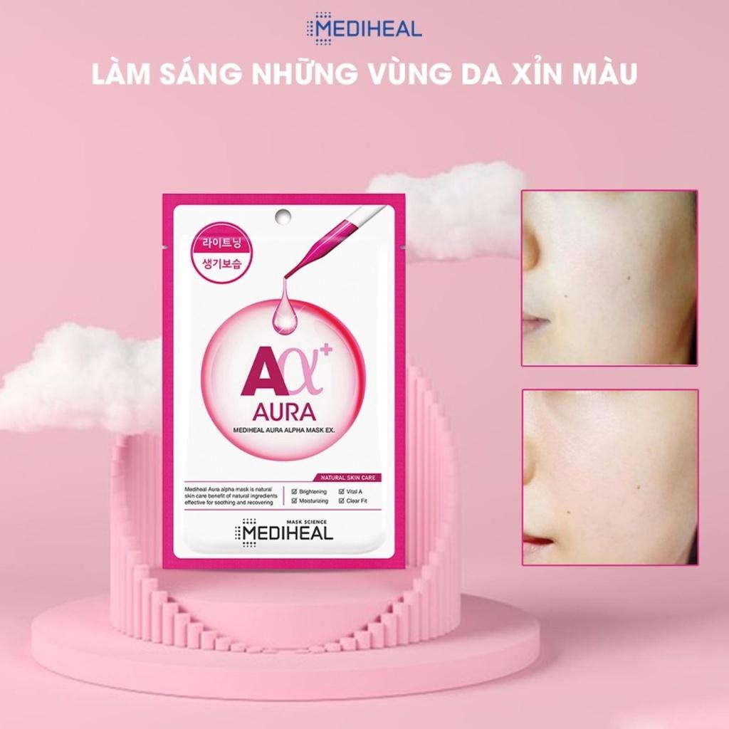 Mặt Nạ Mediheal Aura Alpha Mask Giúp Cấp Ẩm Mờ Thâm Sạm 23ml