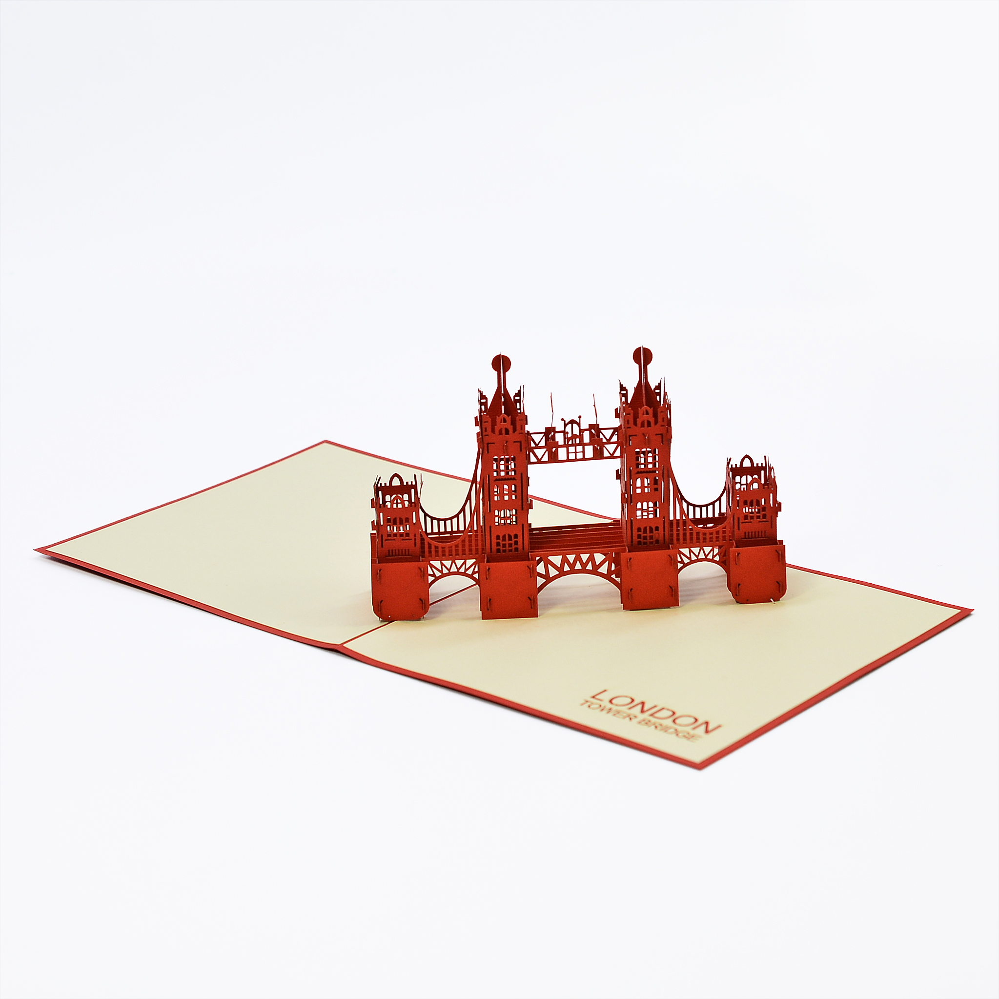 Thiệp nổi 3D handmade  London Tower Bridge pop-up card- Cầu tháp London size 15x15cm FB039