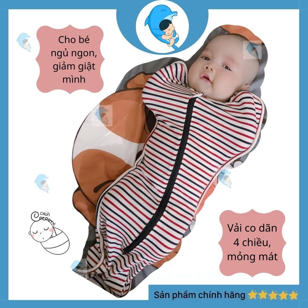 Nhộng Chũn Cocoon Cho Bé Giúp Bé Ngủ Ngon Giảm Giật Mình, Giảm Quấy Khóc Chính Hãng Co Dãn 4 Chiều